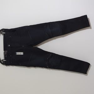 G Star Raw 5620 3D zip knee skinny jeans size 32 X 30 dark aged blue in color